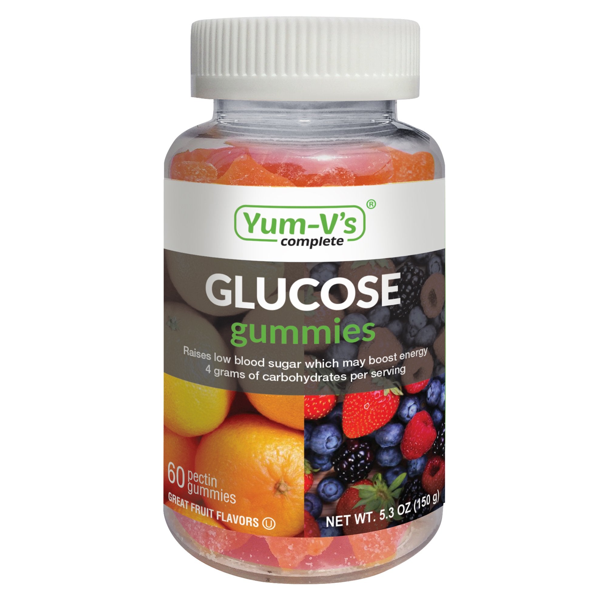 Geri-Care - Glucose Supplement YumV's™ 60 per Bottle Gummy Assorted Flavors [1/BT]
