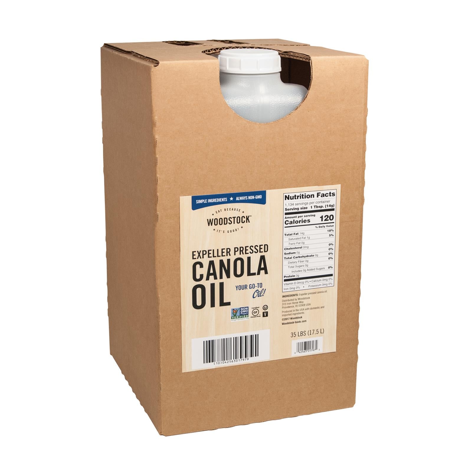 Woodstock Expeller Pressed Canola Oil, 35lb Bulk