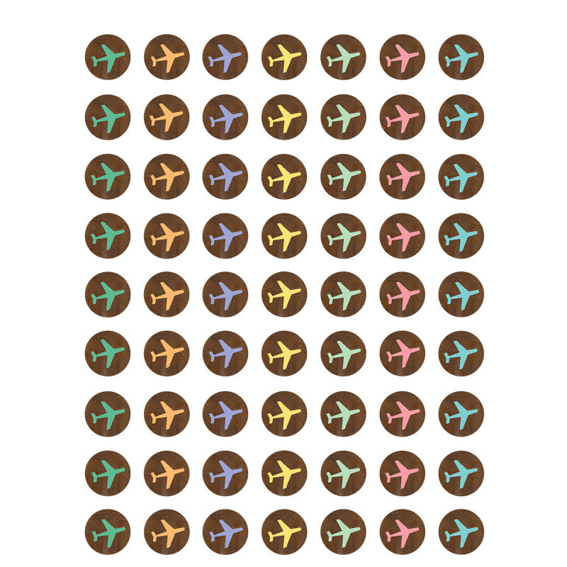 TEACHER CREATED RESOURCES - Travel the Map Airplanes Mini Stickers, 378 Per Pack, 12 Packs