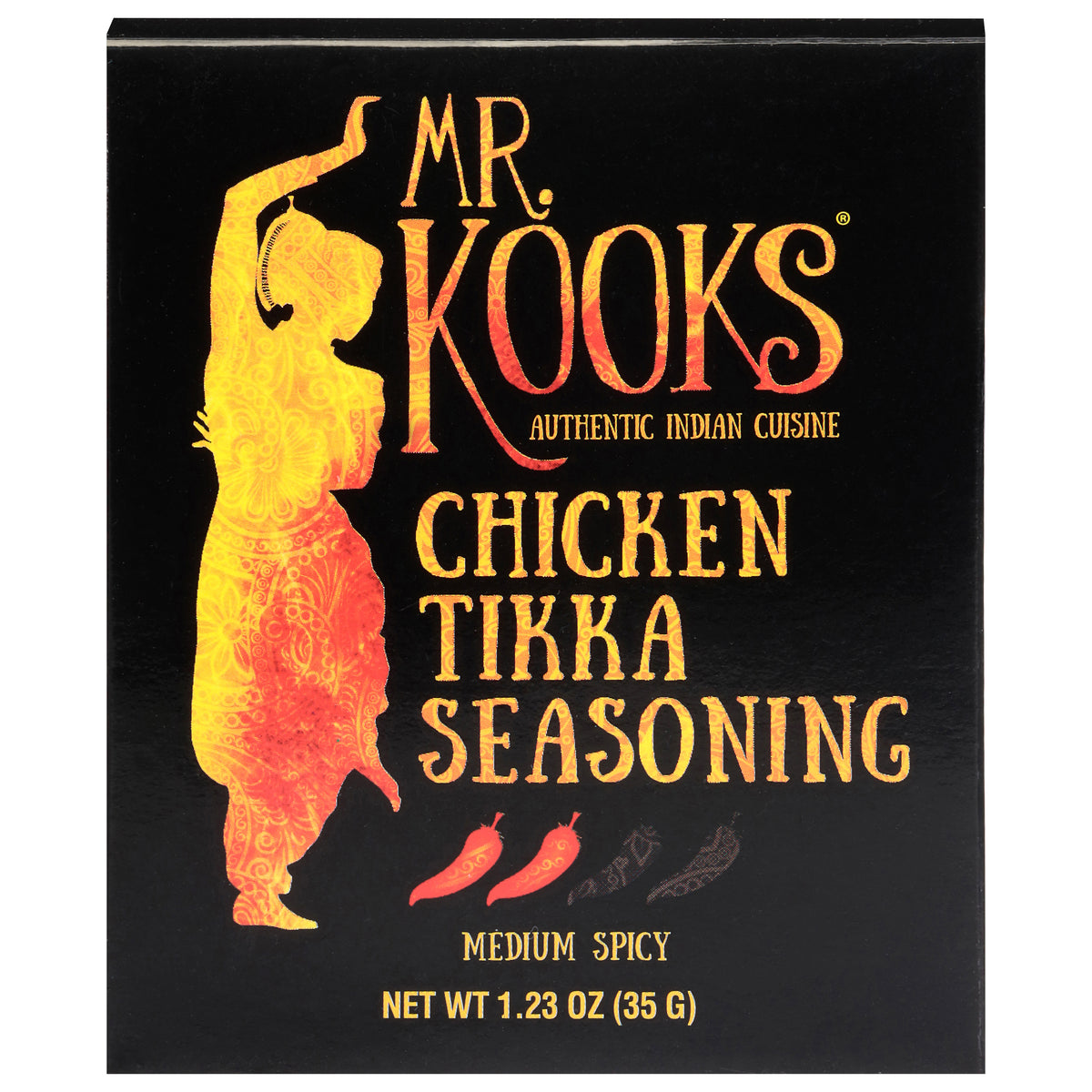 Mr. Kooks Medium Spicy Chicken Tikka Seasoning 1.23 oz - Case of 6