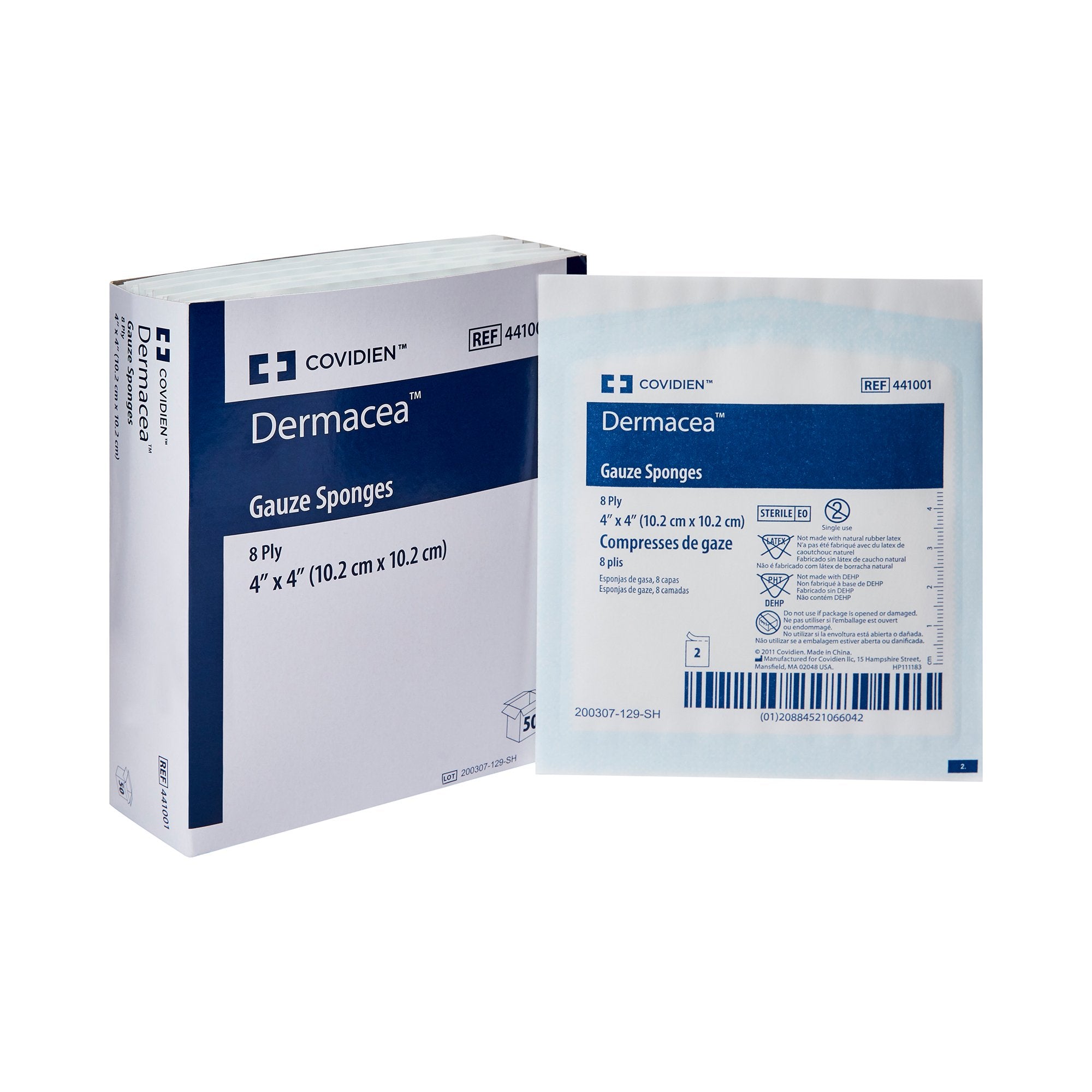 Cardinal - Gauze Sponge Dermacea™ 4 X 4 Inch 8-Ply Sterile 2 per Pack [1/PK]