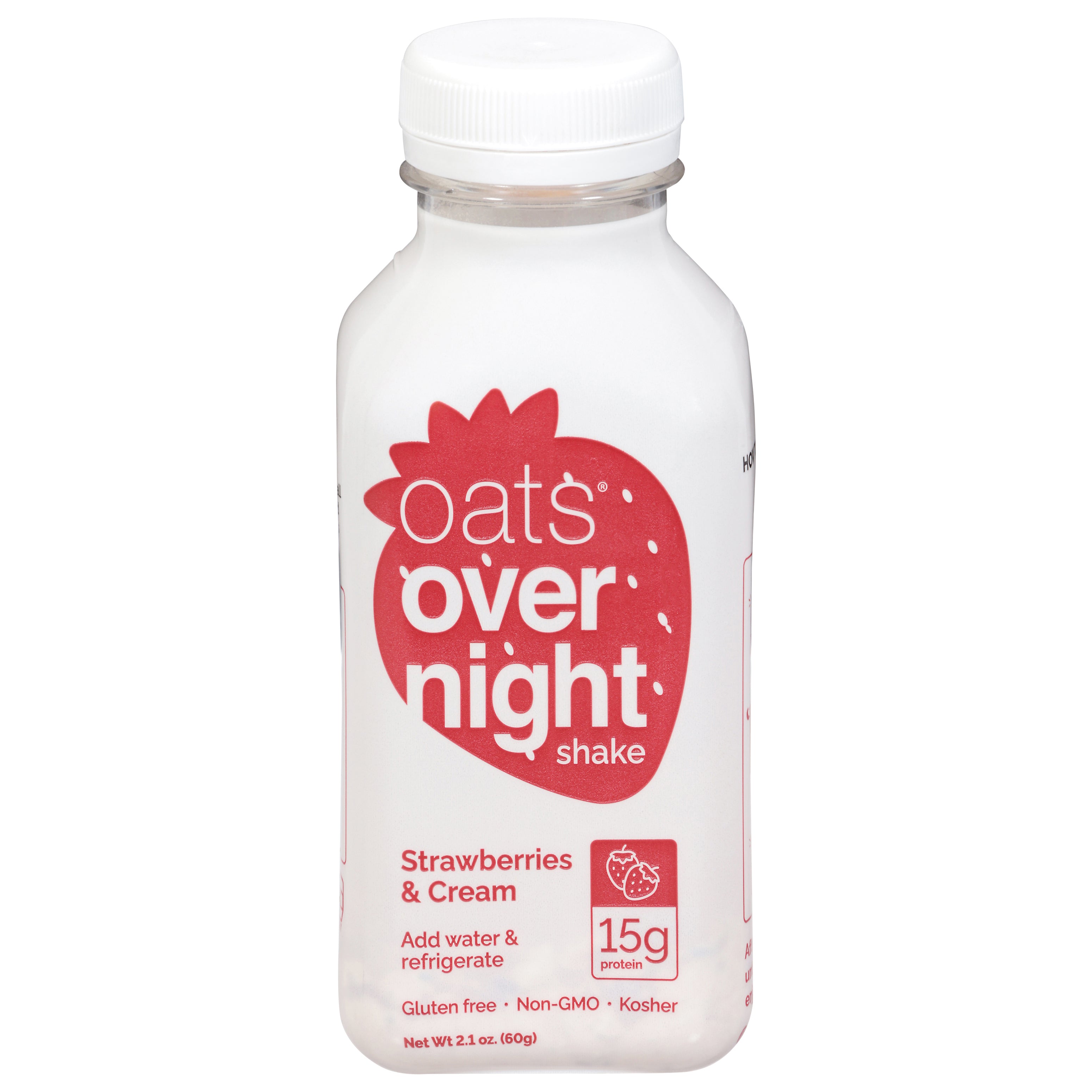 Oats Overnight Strawberries & Cream Shake 2.1 oz - Case of 10