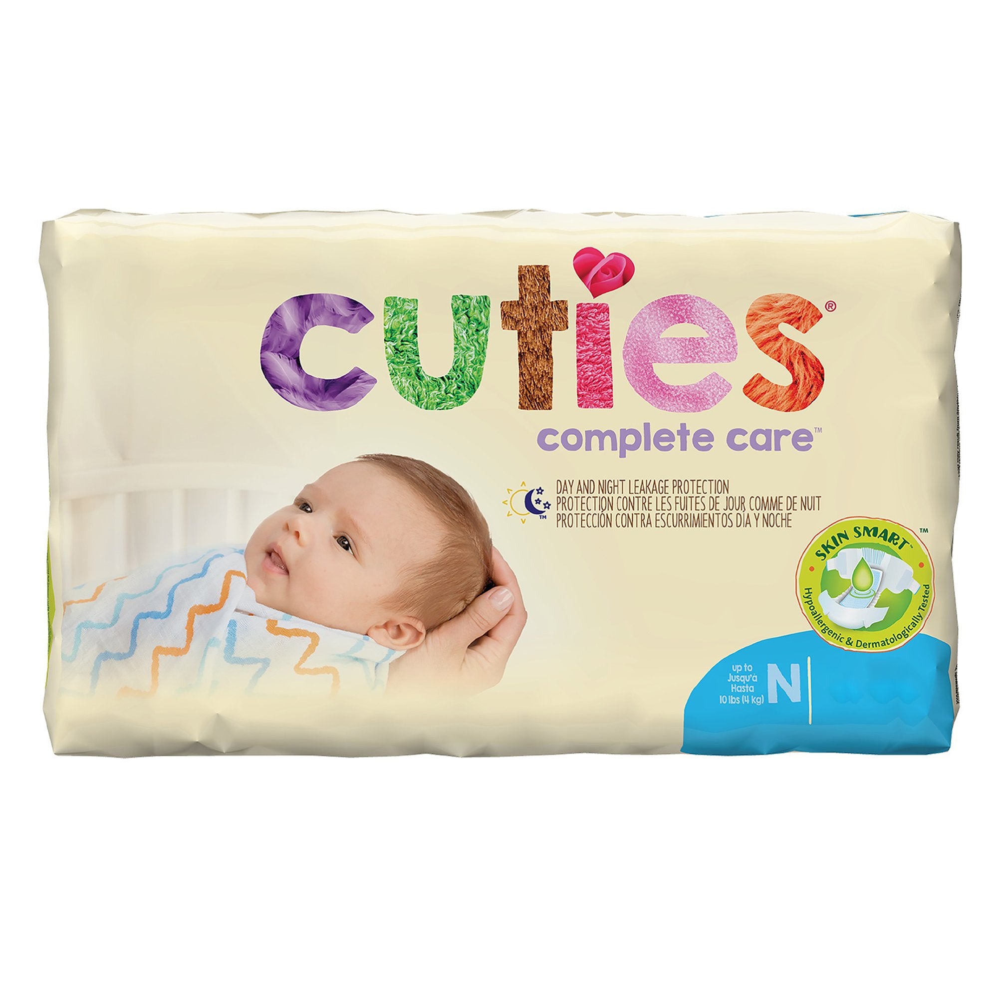 First Quality - Unisex Baby Diaper Cuties® Complete Care Newborn Disposable Heavy Absorbency [25/PK]