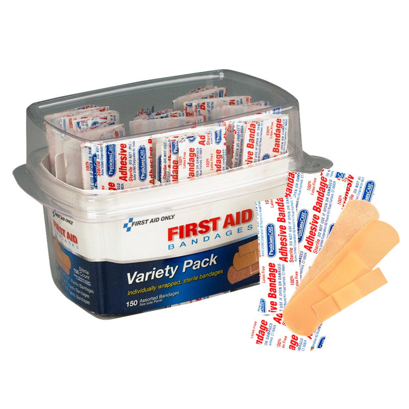FIRST AID ONLY - Assorted Bandage Box Kit, 150 Pieces