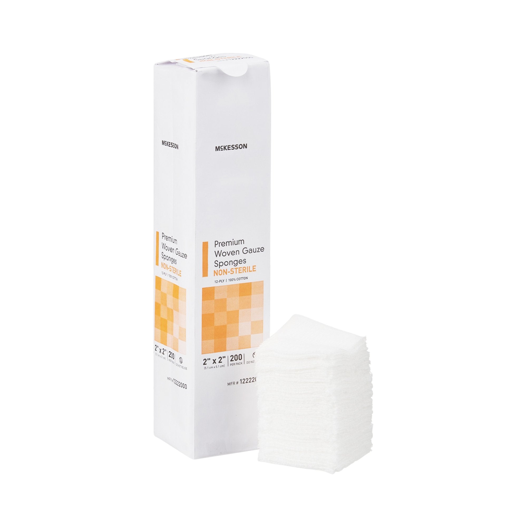 McKesson Brand - Gauze Sponge McKesson 2 X 2 Inch 12-Ply NonSterile 200 per Pack [200/PK] (446038_PK)