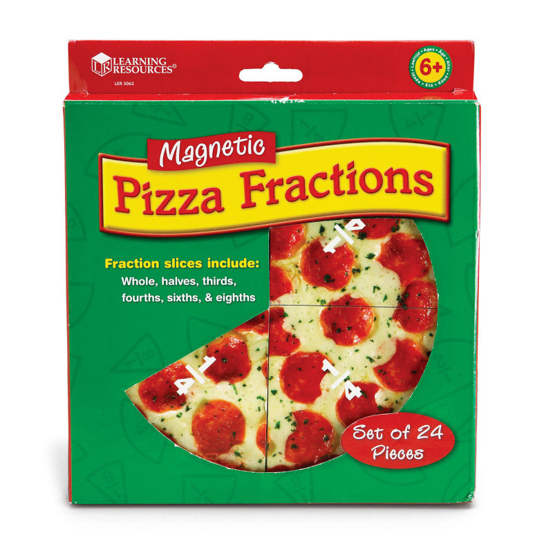 LEARNING RESOURCES - Magnetic Pizza Fraction Set, Pack of 6