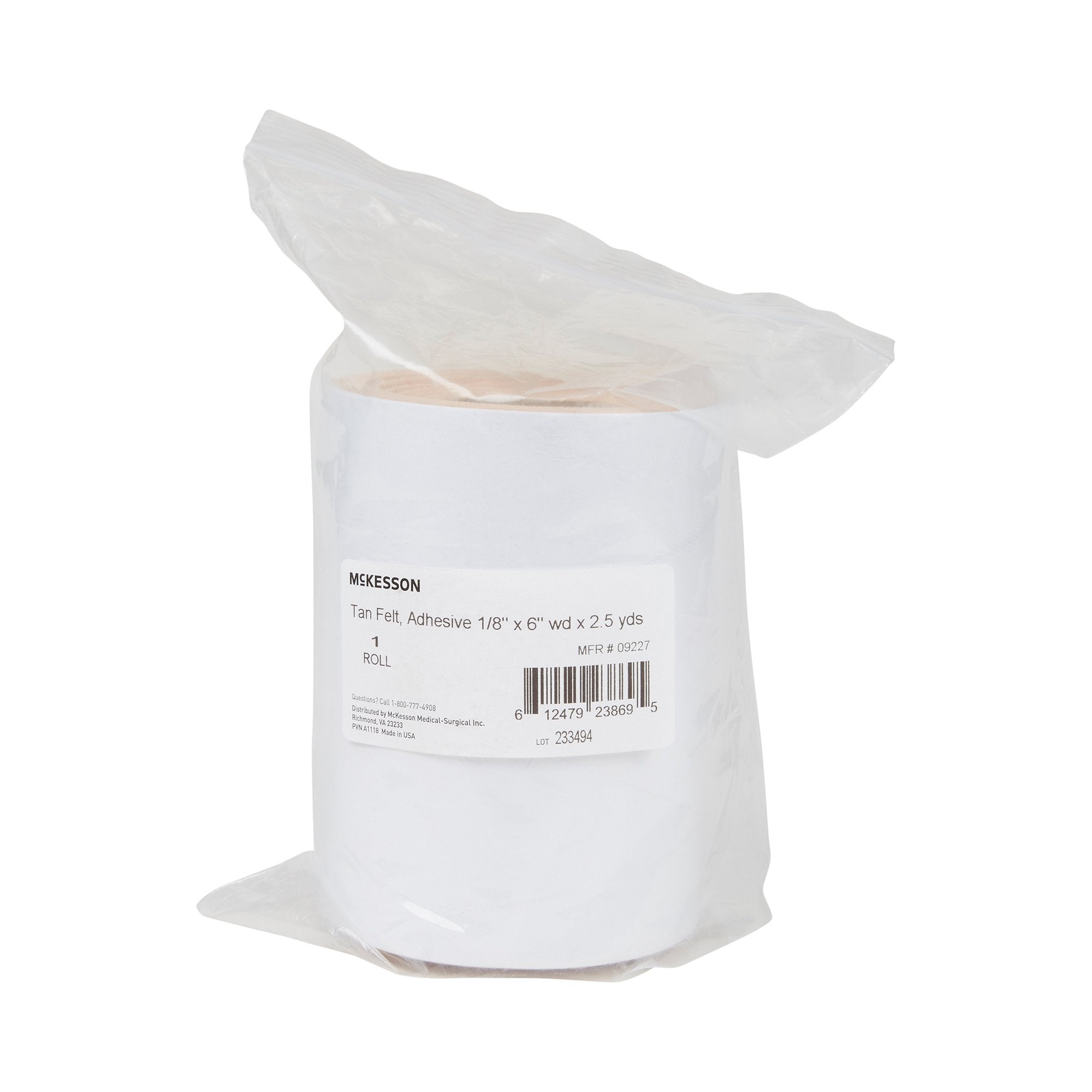 McKesson Brand - Orthopedic Felt Roll Adhesive McKesson 6 Inch X 2.5 Yard Wool / Rayon NonSterile [1/RL] (1112375_RL)