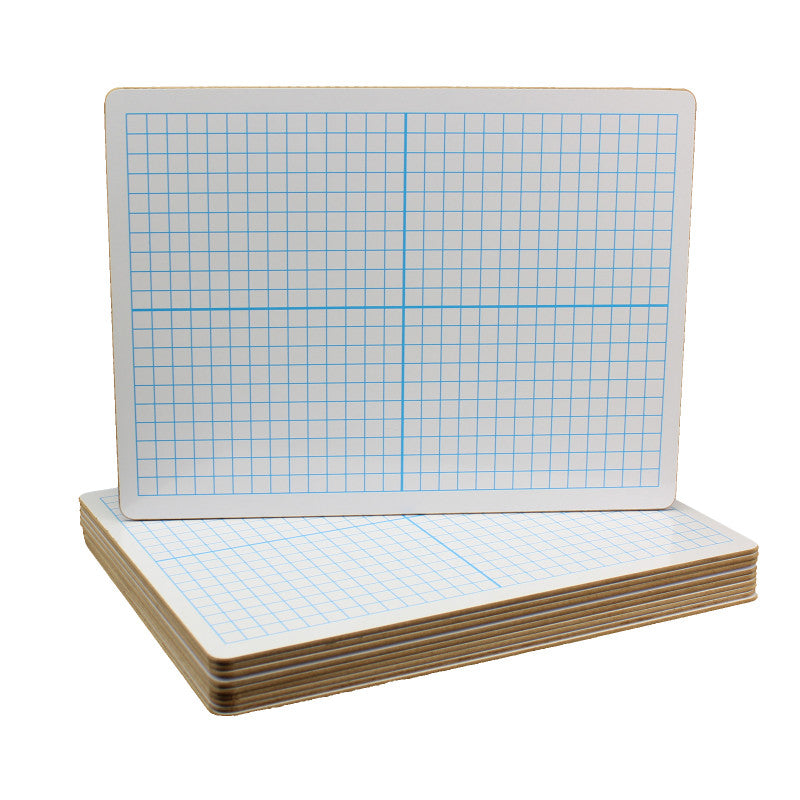 FLIPSIDE PRODUCTS - X Y Axis Dry Erase Board, Dual Sided, 9"W x 12"L, Pack of 12