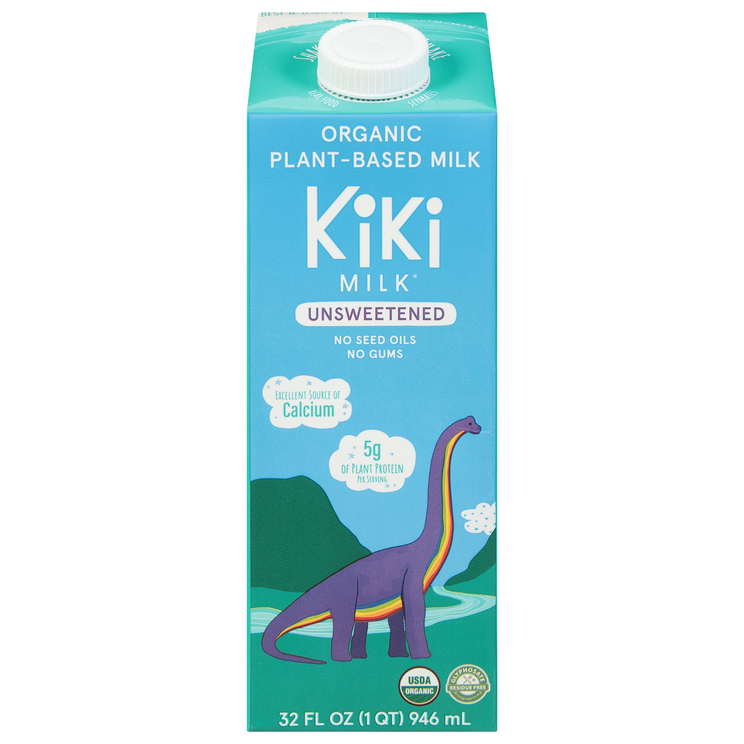 Kiki Milk Organic Plant-Based Unsweetened Milk 32 fl oz - Case of 6