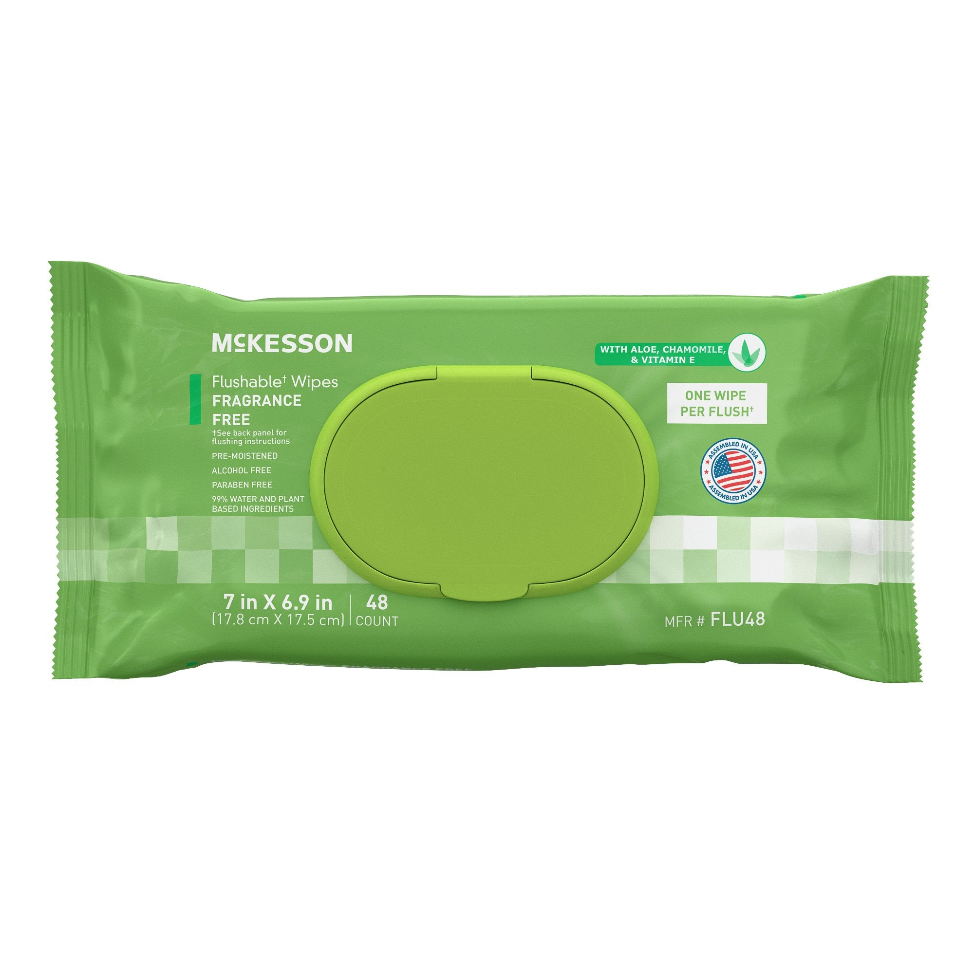 McKesson Brand - Flushable Personal Wipe McKesson Soft Pack Unscented 48 Count [576/CS]