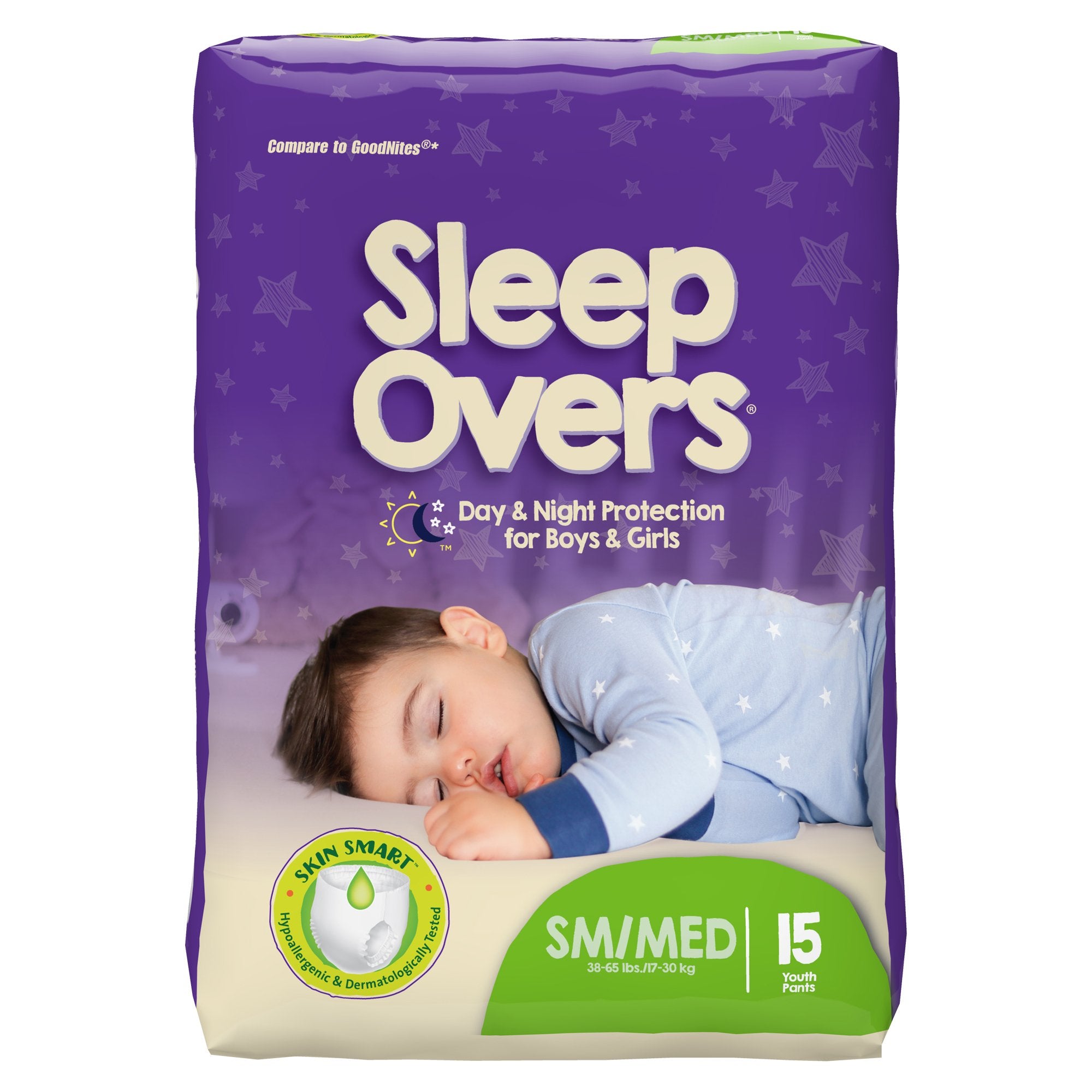 First Quality - Unisex Youth Absorbent Underwear Cuties® Sleep Overs® Pull On with Tear Away Seams Small / Medium Disposable Heavy Absorbency [1/BG]