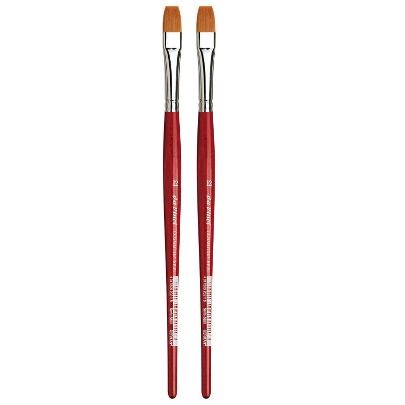 COSMOTOP-SPIN Silkpainting Brush, Synthetic, Watercolor, Flat, Size 12, Pack of 2