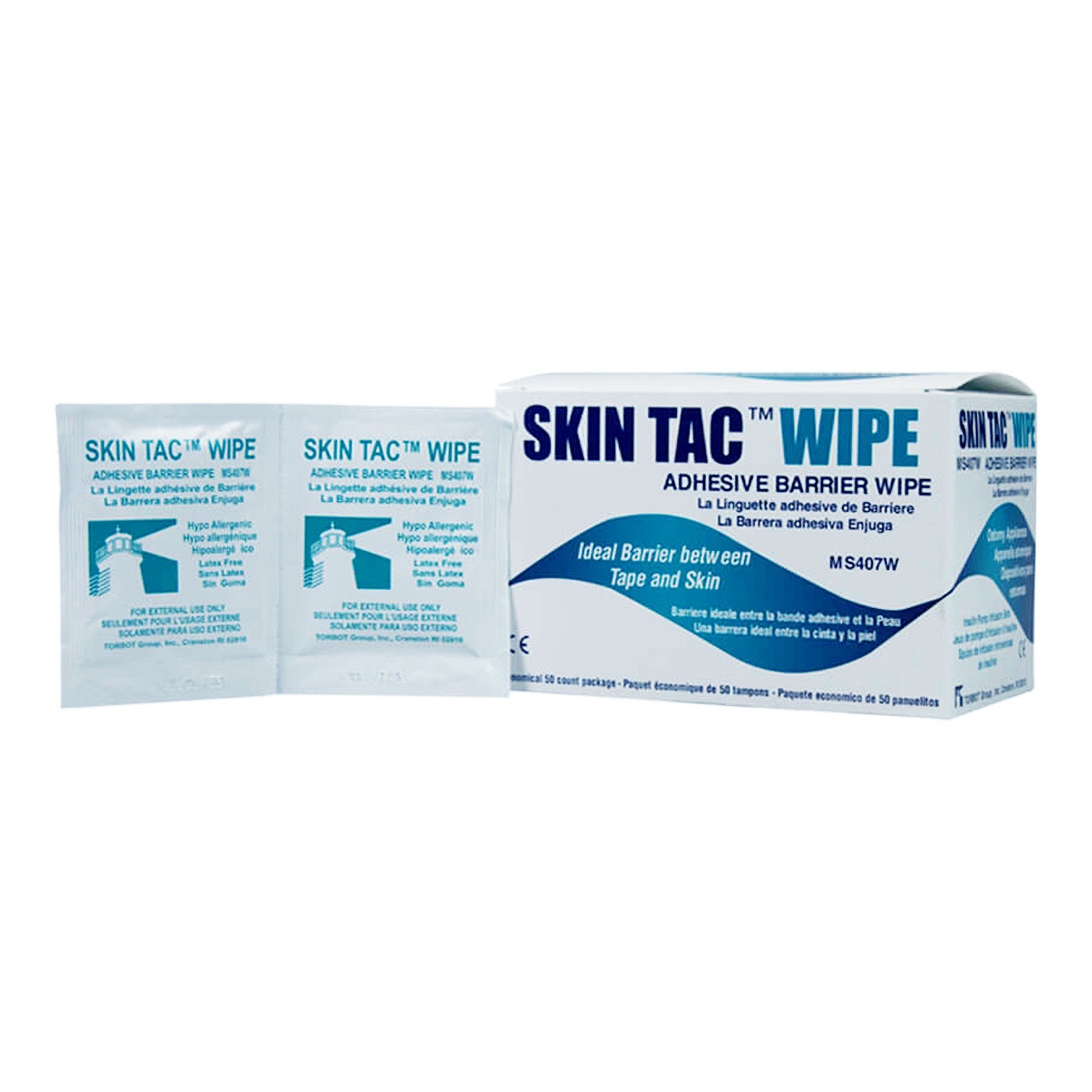 Torbot Group - Skin Barrier Wipe Skin Tac™ 78 to 82% Strength Isopropyl Alcohol Individual Packet NonSterile [50/BX]