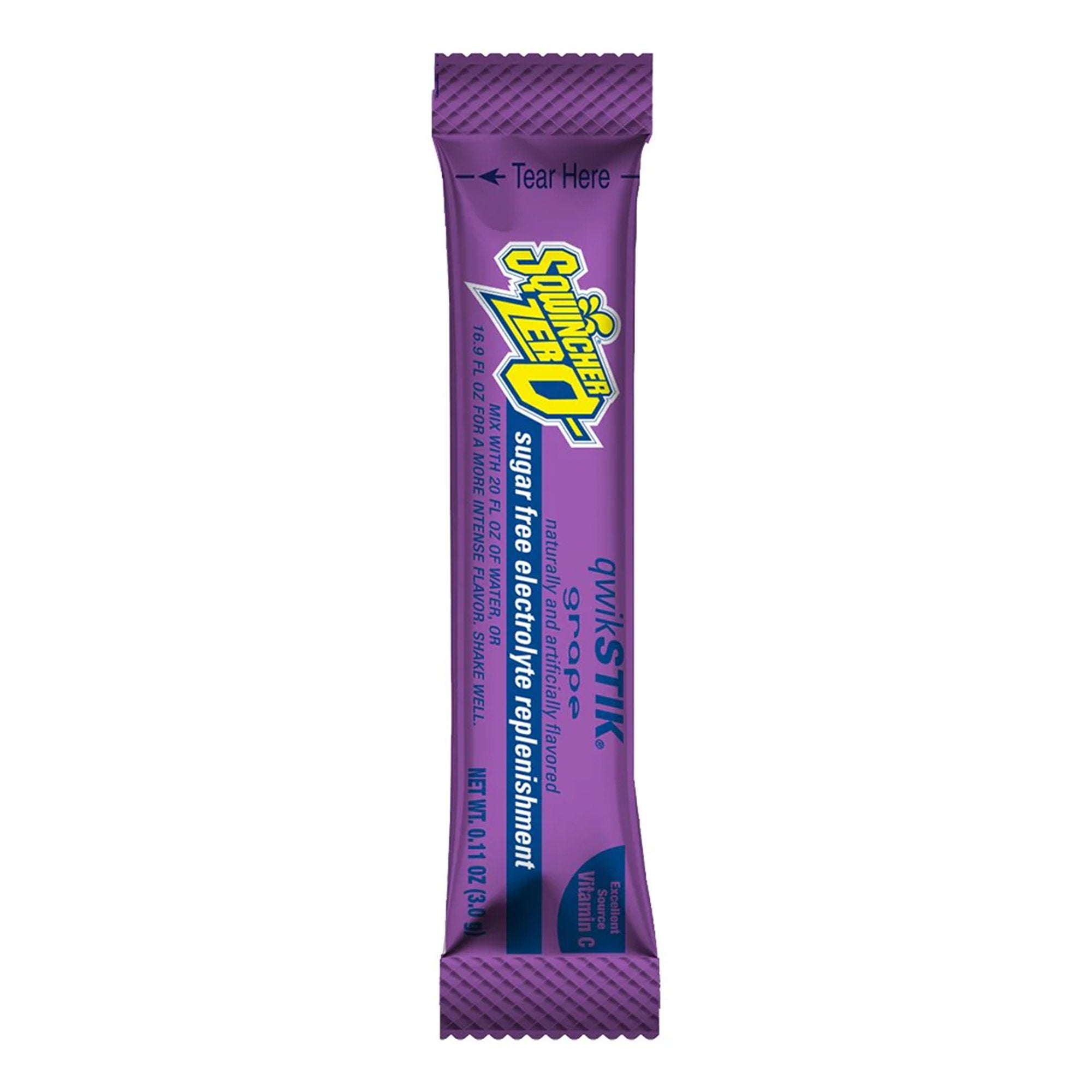 Kent Precision Foods - Oral Electrolyte Solution Sqwincher® Quik Stik® Zero Grape Flavor 0.11 oz. Electrolyte [50/PK]