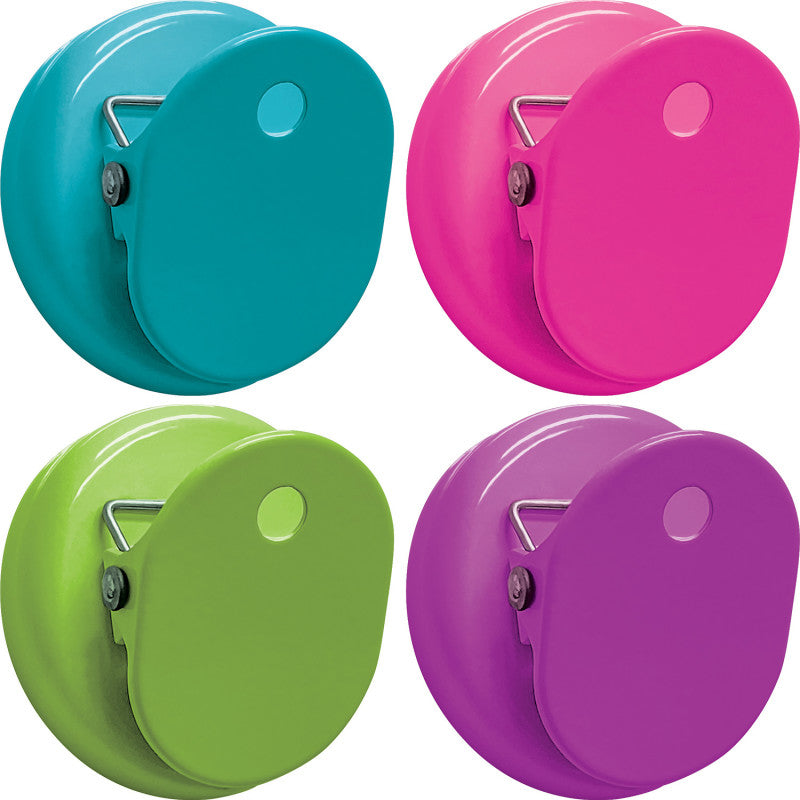 TEACHER CREATED RESOURCES - Colorful Magnetic Clips, Pack of 4