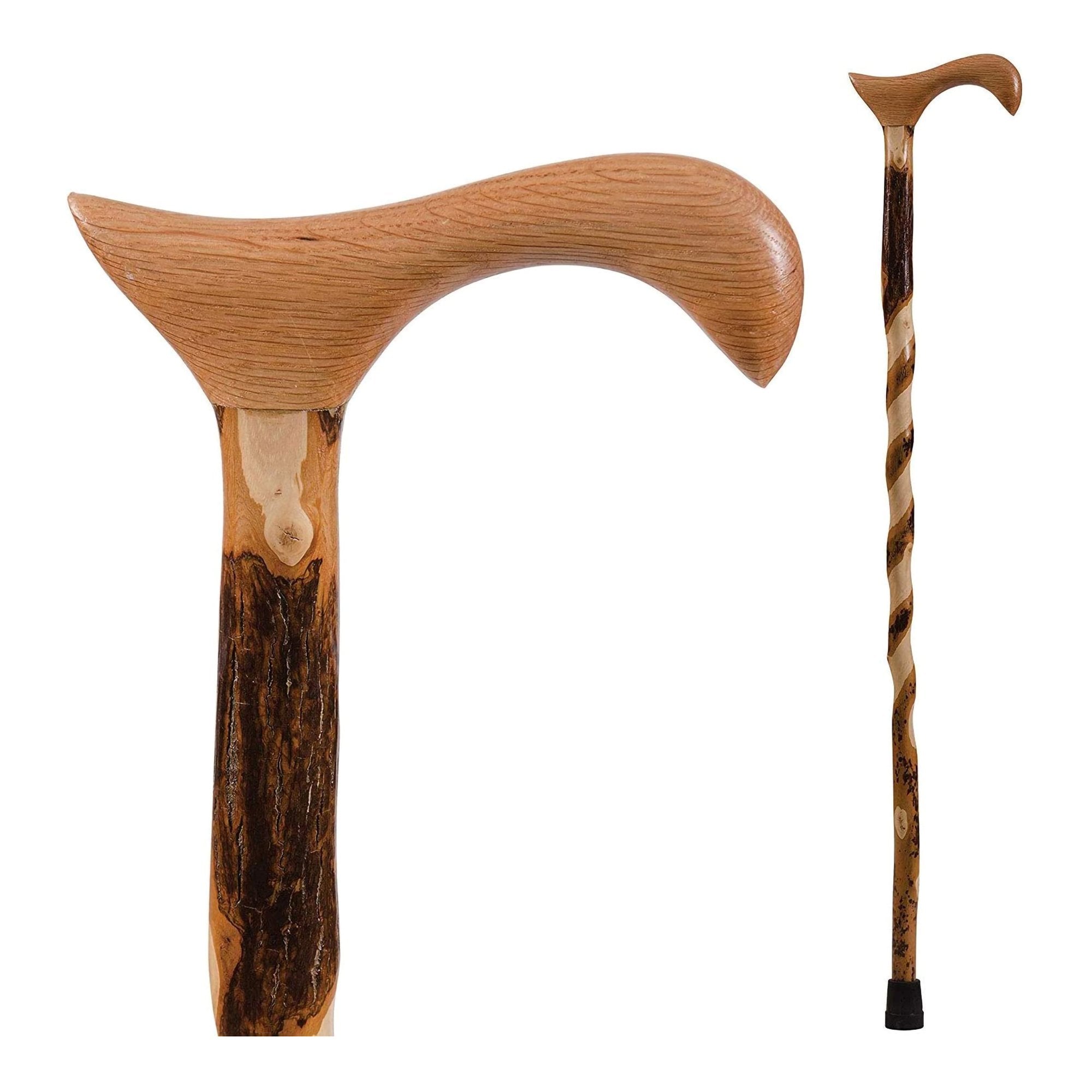 Mabis Healthcare - T-Handle Cane Brazos™ Twisted Wood 34 Inch Height Wood Grain [1/EA] (1229010_EA)