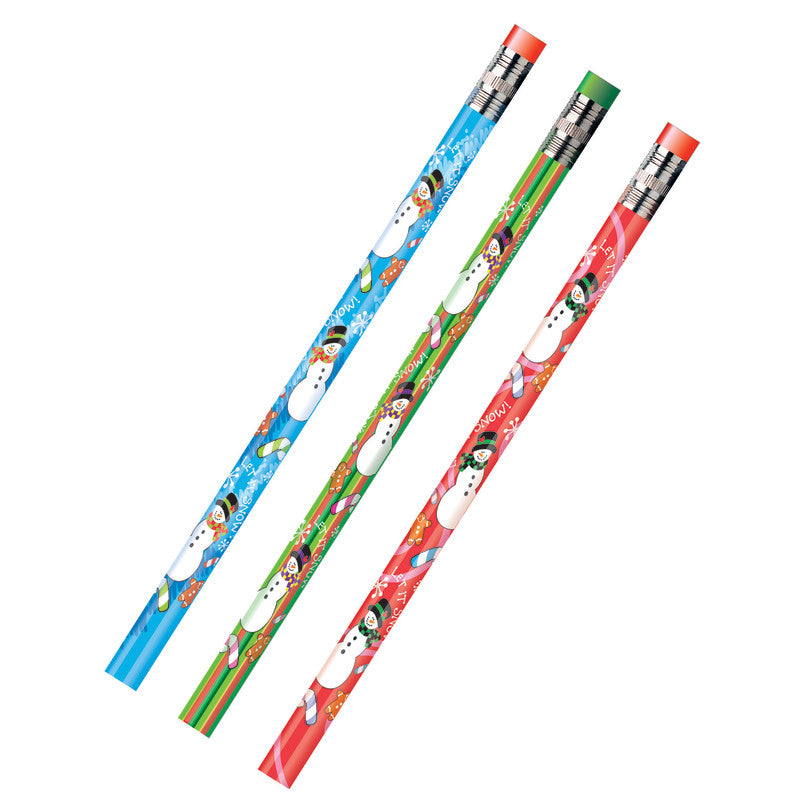 MOON PRODUCTS - Decorated Pencils, Holiday Snowmen Assortment, 144 Pencils
