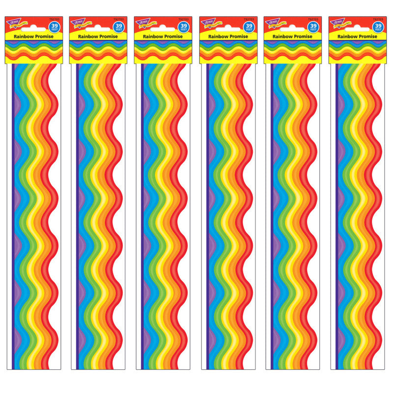 TREND - Rainbow Promise Terrific Trimmers®, 39 Feet Per Pack, 6 Packs