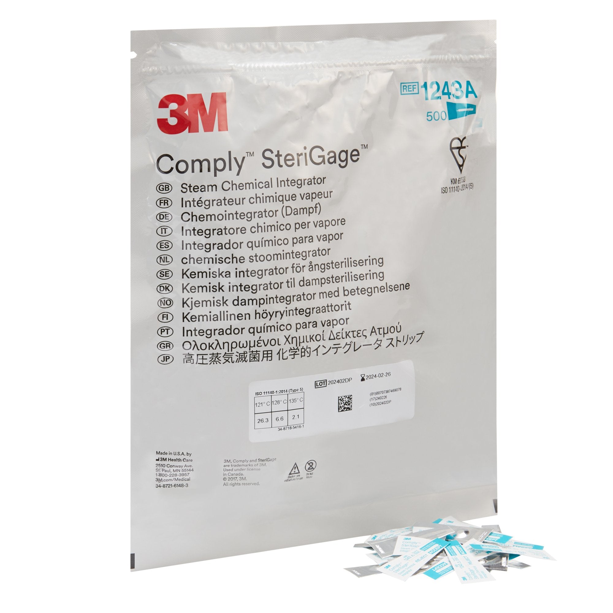 Solventum Corporation - Attest™ Sterilization Chemical Integrator Strip Steam 2 Inch Length [1/BG]