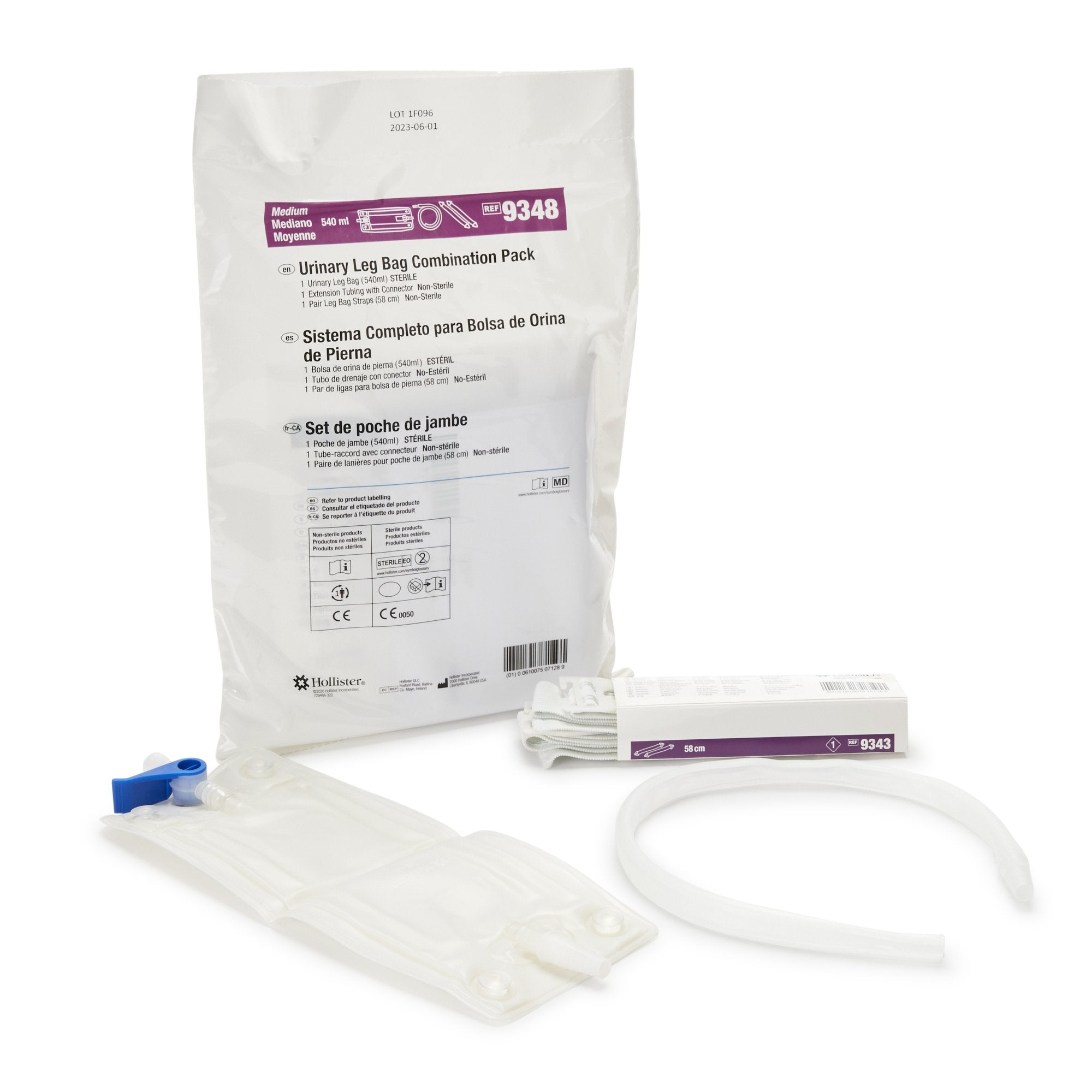 Hollister - Urinary Leg Bag Hollister Anti-Reflux Valve Sterile 562 mL Vinyl [12/BX]