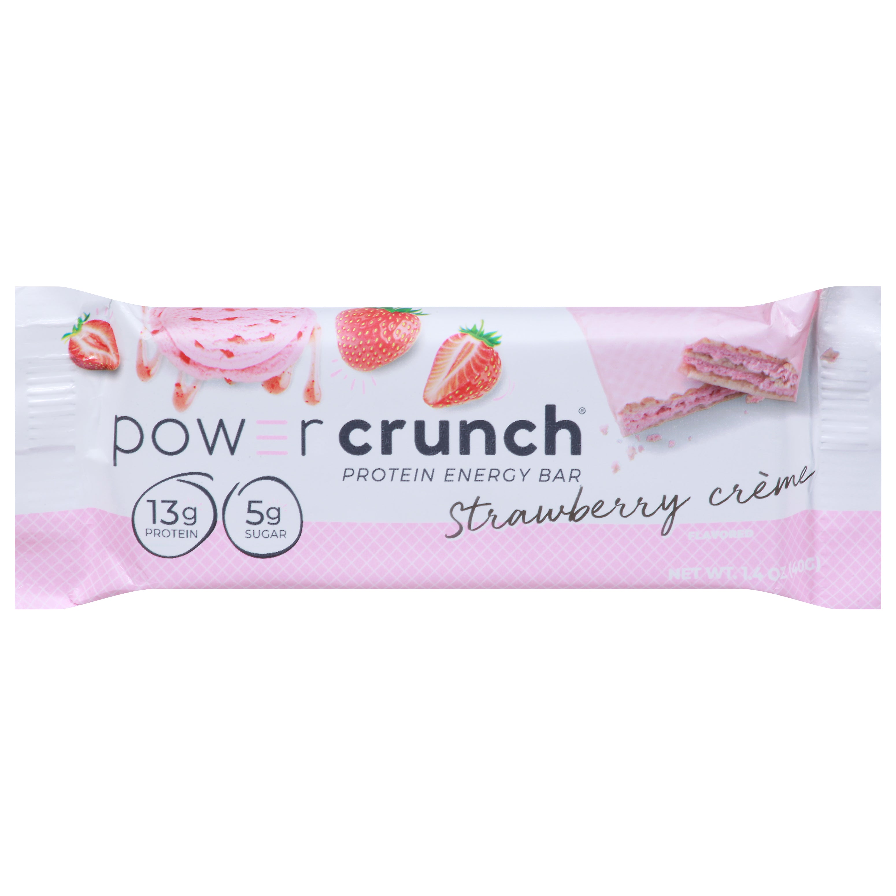 Power Crunch Strawberry Creme Flavored Protein Energy Bar 1.4 oz - Case of 12