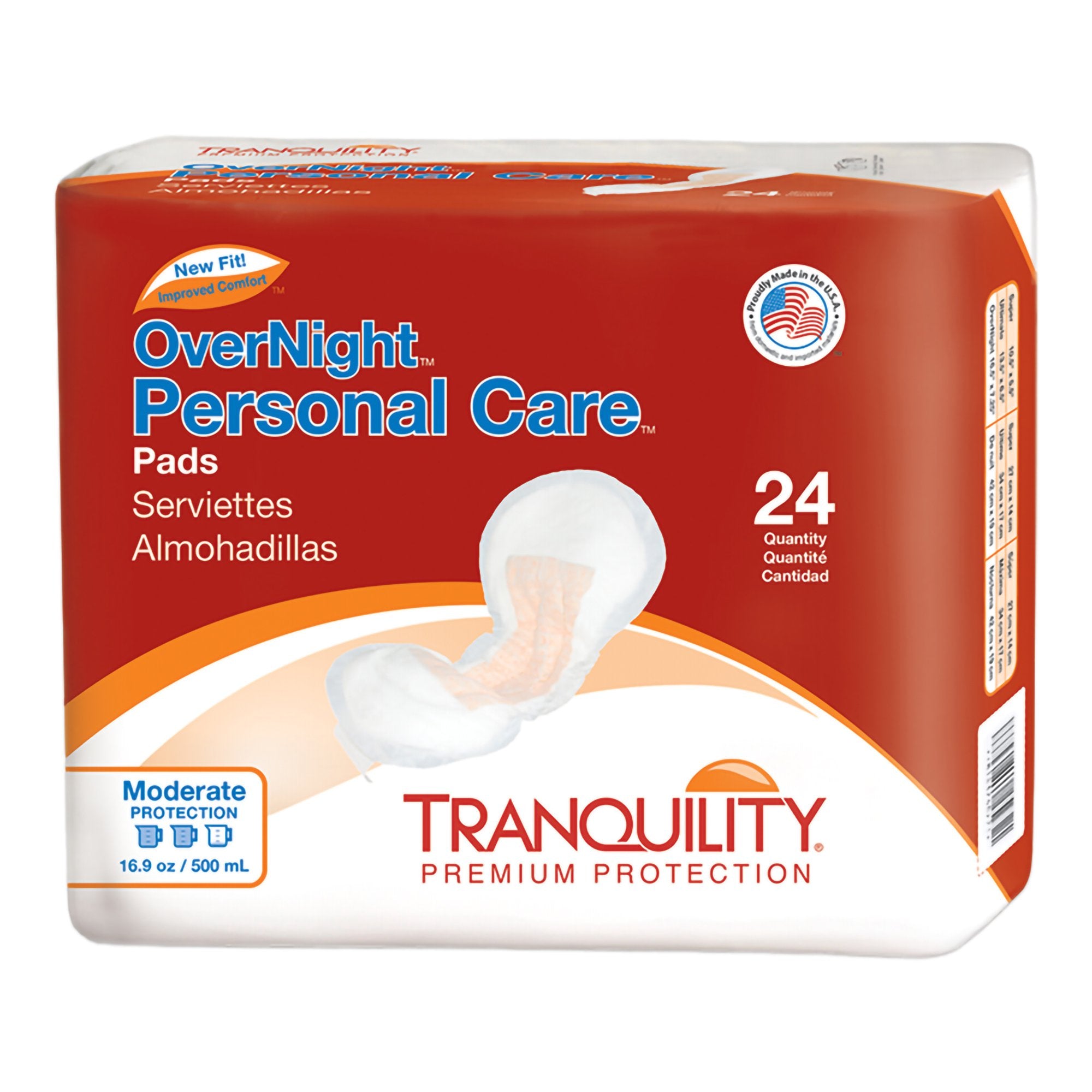 Principle Business Enterprises - Bladder Control Pad Tranquility® Personal Care 7-1/2 X 16-1/2 Inch Heavy Absorbency Super Absorbent Core One Size Fits Most [96/CS]