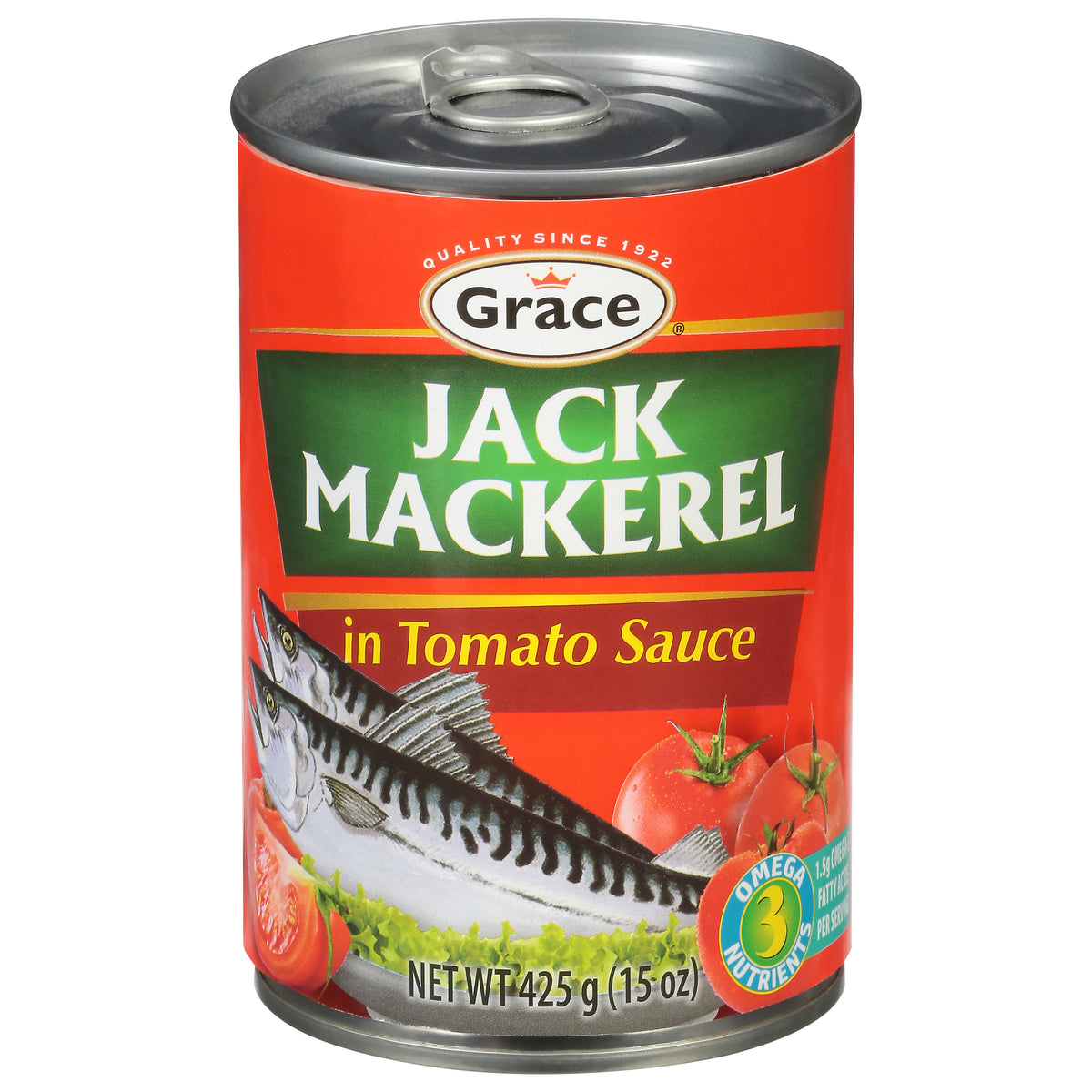 Grace Jack Mackerel in Tomato Sauce 15 oz - Case of 24