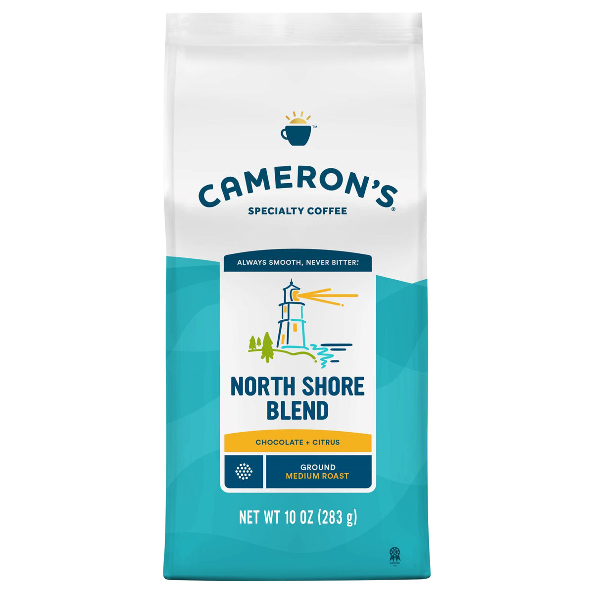 Cameron's Medium Roast Ground North Shore Blend Coffee 10 oz - Case of 6