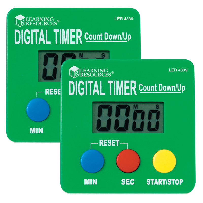 LEARNING RESOURCES - Digital Timer, Pack of 2 (LER4339-2)