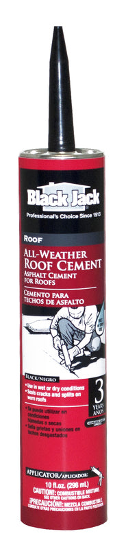 BLACK JACK - Black Jack Gloss Black Patching Cement All-Weather Roof Cement 10 oz - Case of 12