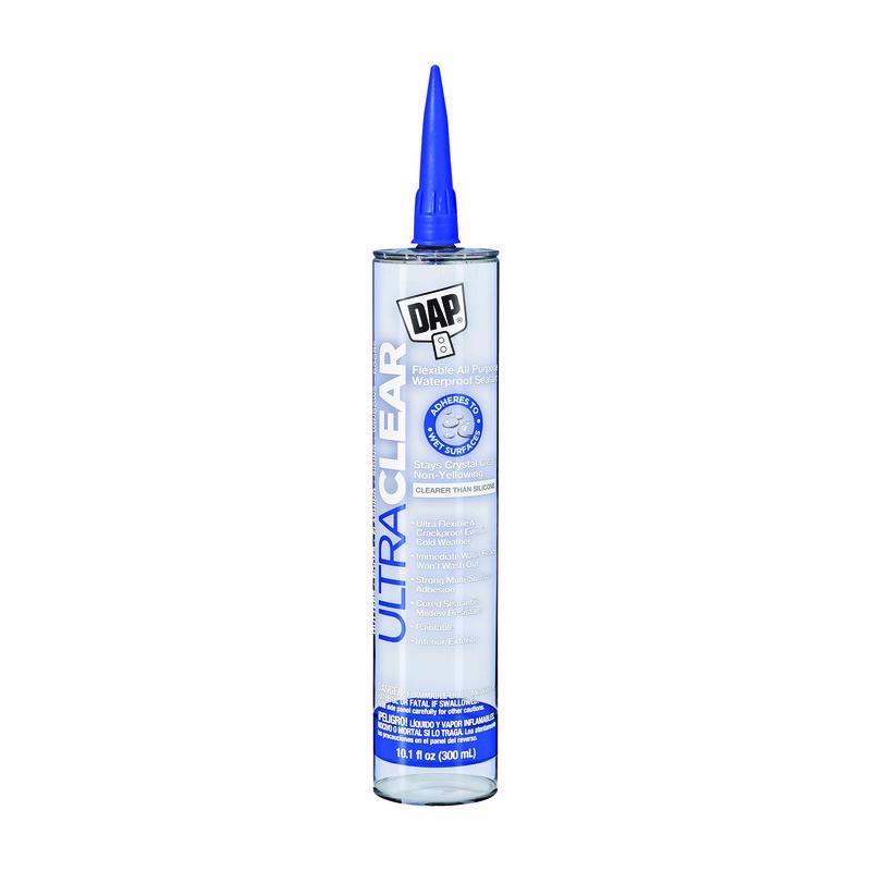DAP - DAP Ultra Clear Clear Synthetic Rubber All Purpose Waterproof Sealant 10.1 oz - Case of 12