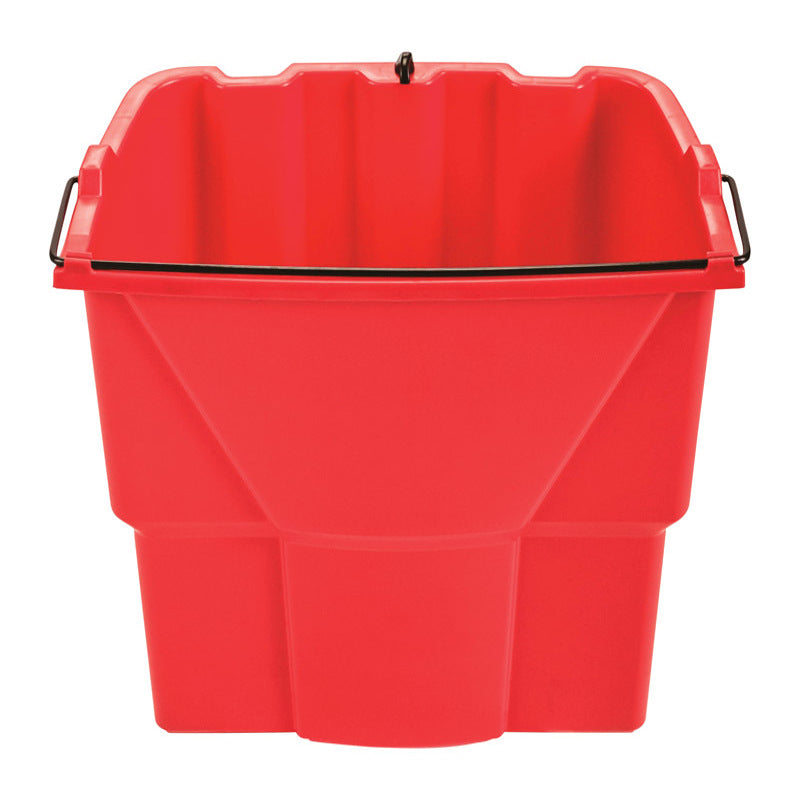 RUBBERMAID COMMERCIAL - Rubbermaid WaveBrake 18 qt Wringer Bucket Red - Case of 6