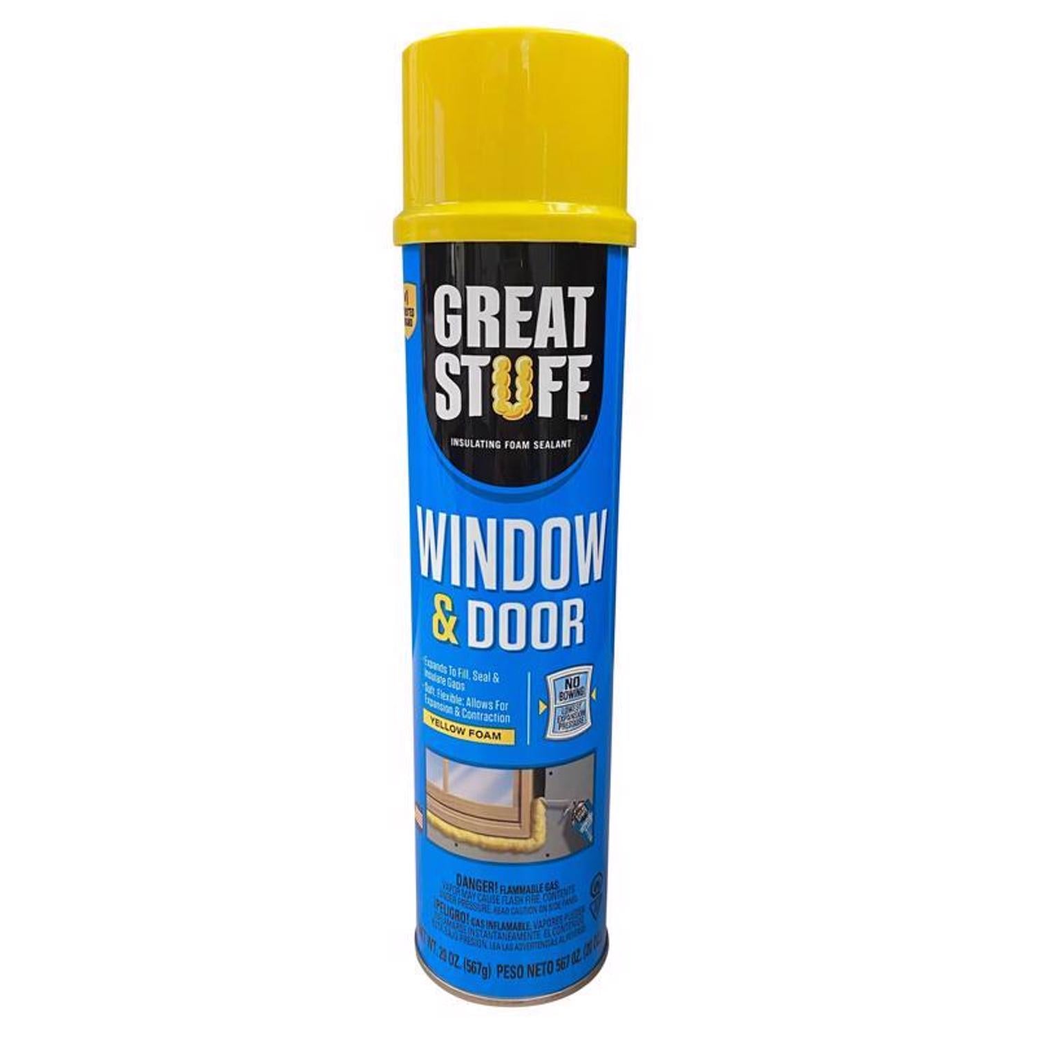 Great Stuff Window & Door Yellow Polyurethane Insulating Foam Sealant 20 oz - Case of 12