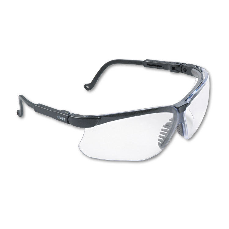 Honeywell Uvex - Genesis Wraparound Safety Glasses, Black Plastic Frame, Clear Lens