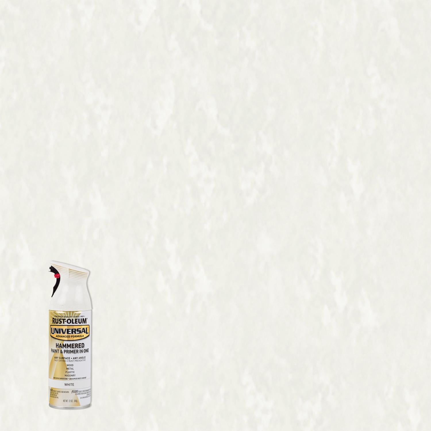 Rust-Oleum Universal Hammered White Paint+Primer Spray Paint 12 oz - Case of 6