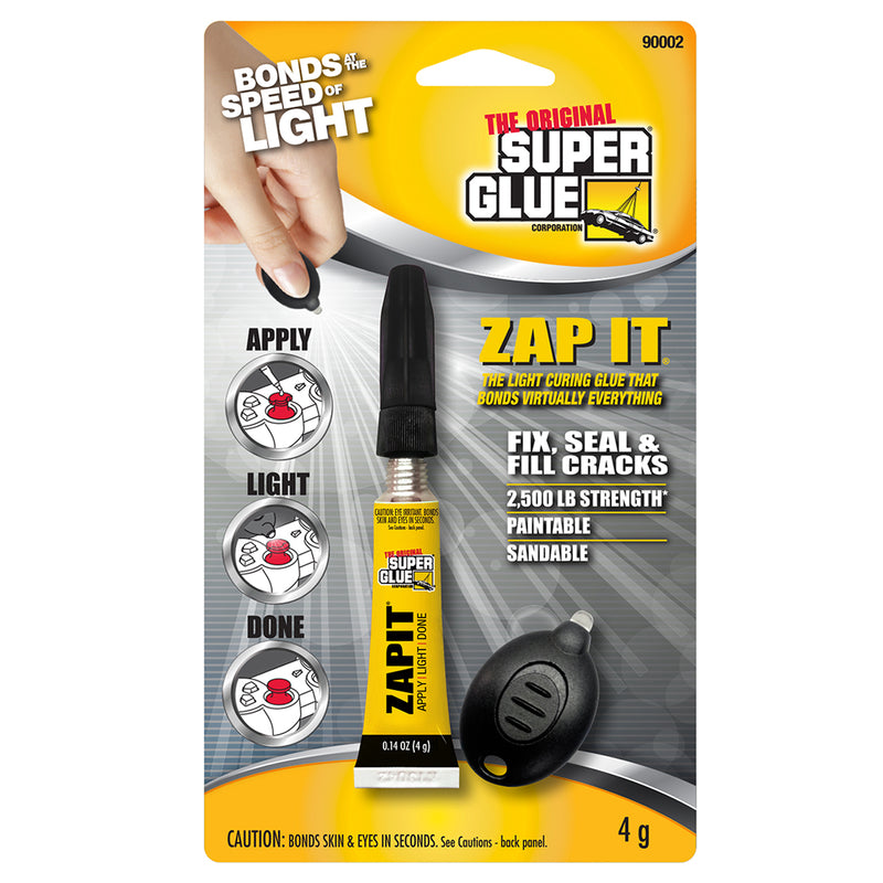 THE ORIGINAL SUPER GLUE - The Original Super Glue Zap It High Strength Light Cure Super Glue 0.14 oz