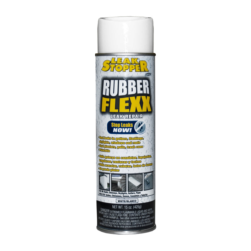 LEAK STOPPER - Leak Stopper Rubber Flexx Bright White Rubber Polymers Sealant 15 oz - Case of 6
