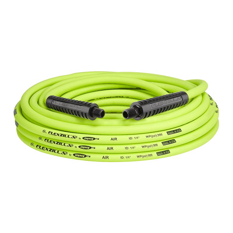 FLEXZILLA - Flexzilla 50 ft. L X 1/4 in. D Hybrid Polymer Air Hose 300 psi Zilla Green