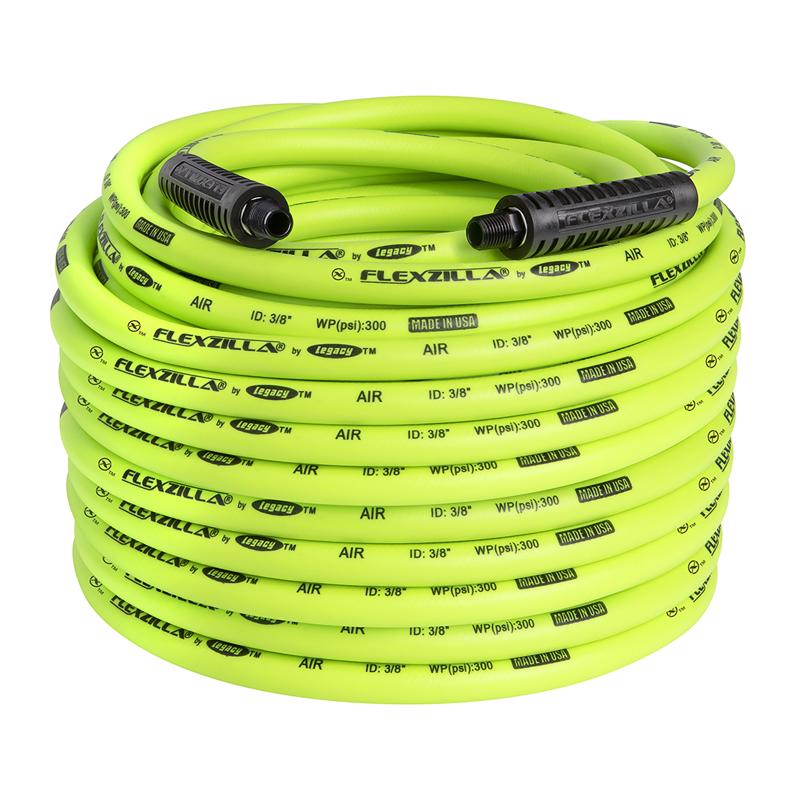 FLEXZILLA - Flexzilla 100 ft. L X 3/8 in. D Hybrid Polymer Air Hose 300 psi Zilla Green
