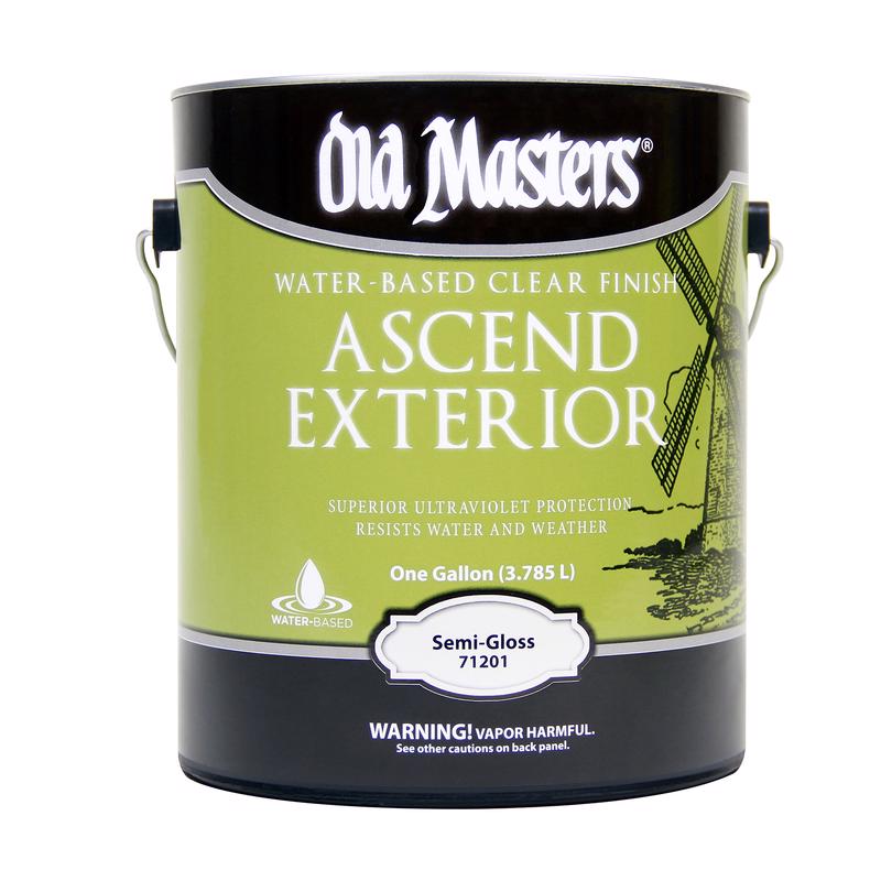 OLD MASTERS - Old Masters Ascend Exterior Semi-Gloss Clear Water-Based Finish 1 gal - Case of 2