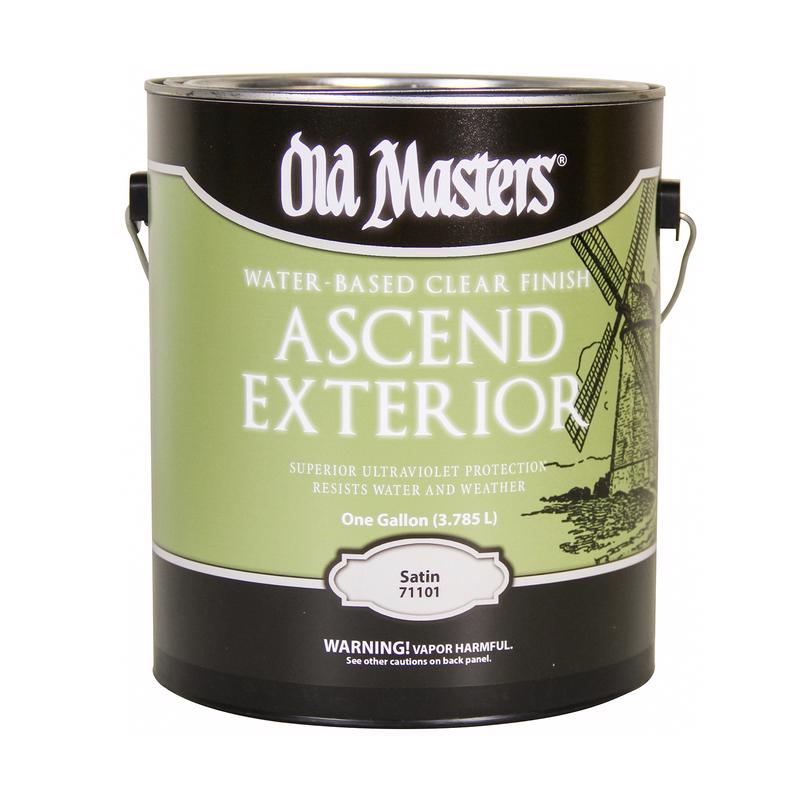 OLD MASTERS - Old Masters Ascend Exterior Satin Clear Water-Based Finish 1 gal - Case of 2