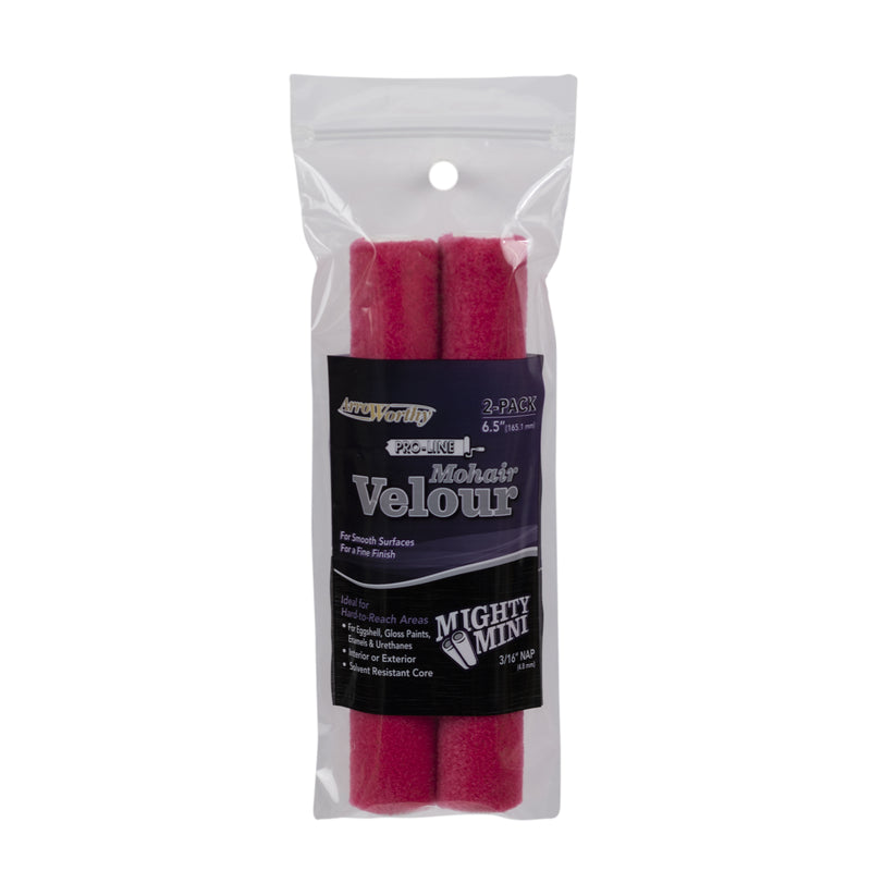 ARROWORTHY - ArroWorthy Pro-Line Mohair Blend 6.5 in. W X 3/16 in. Mini Paint Roller Cover 2 pk