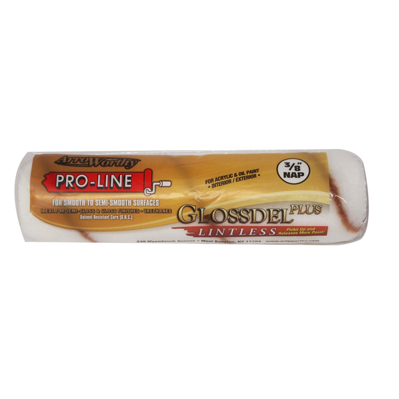 ARROWORTHY - ArroWorthy Glossdel Plus Woven 9 in. W X 3/8 in. Regular Paint Roller Cover 1 pk