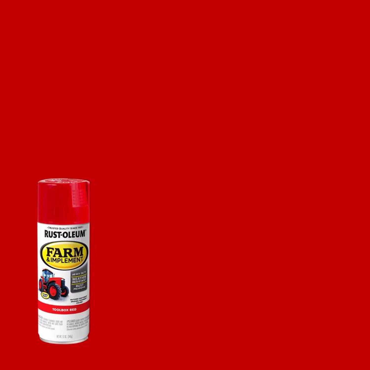 Rust-Oleum Specialty Indoor and Outdoor Gloss Toolbox Red Oil-Based Enamel Farm & Implement 12 oz - Case of 6