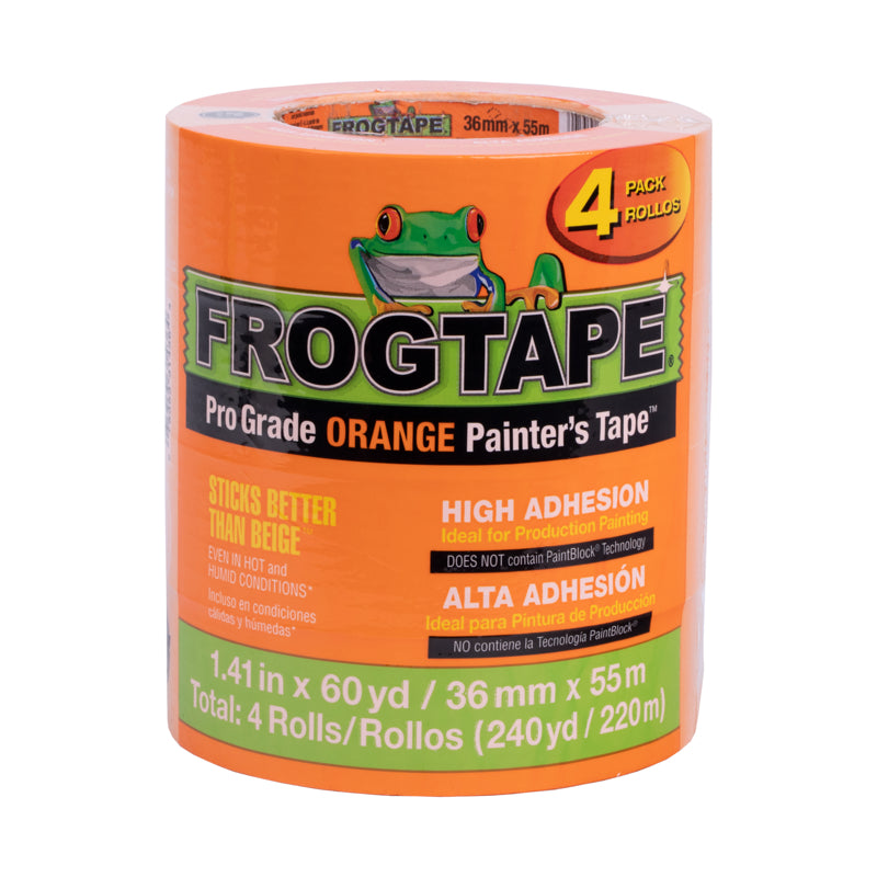 SHURTAPE TECHNOLOGIES LLC - FrogTape Pro Grade 1.41  W X 60 yd L Orange High Strength Painter's Tape 4 pk - Case of 6