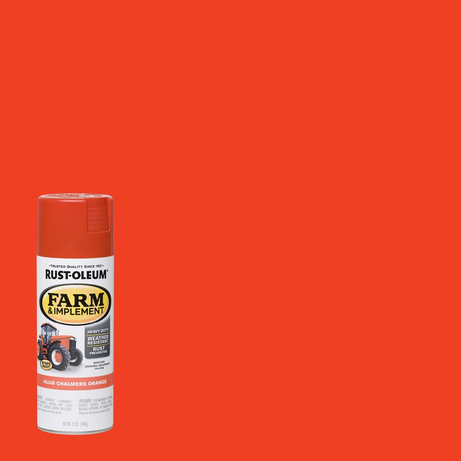 Rust-Oleum Specialty Indoor and Outdoor Gloss Allis Chalmers Orange Farm & Implement 12 oz - Case of 6