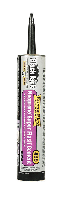 BLACK JACK - Black Jack Super Flash Gloss Black Elastomeric Flashing Cement 10 oz - Case of 12