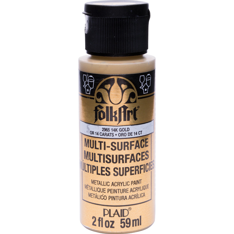 FOLKART - FolkArt Metallic 14K Gold Hobby Paint 2 oz - Case of 3