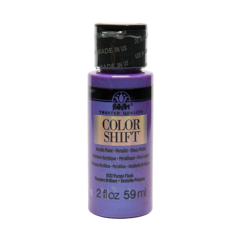 FOLKART - FolkArt Color Shift Metallic Purple Flash Hobby Paint 2 oz - Case of 3