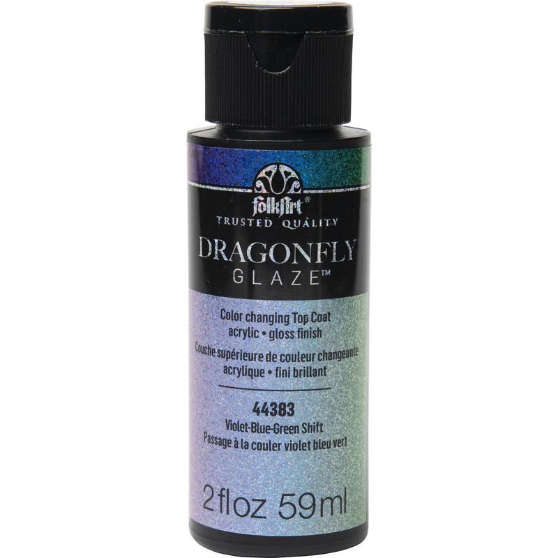 FOLKART - FolkArt Dragonfly Glaze Violet-Blue-Green Hobby Paint 2 oz - Case of 3